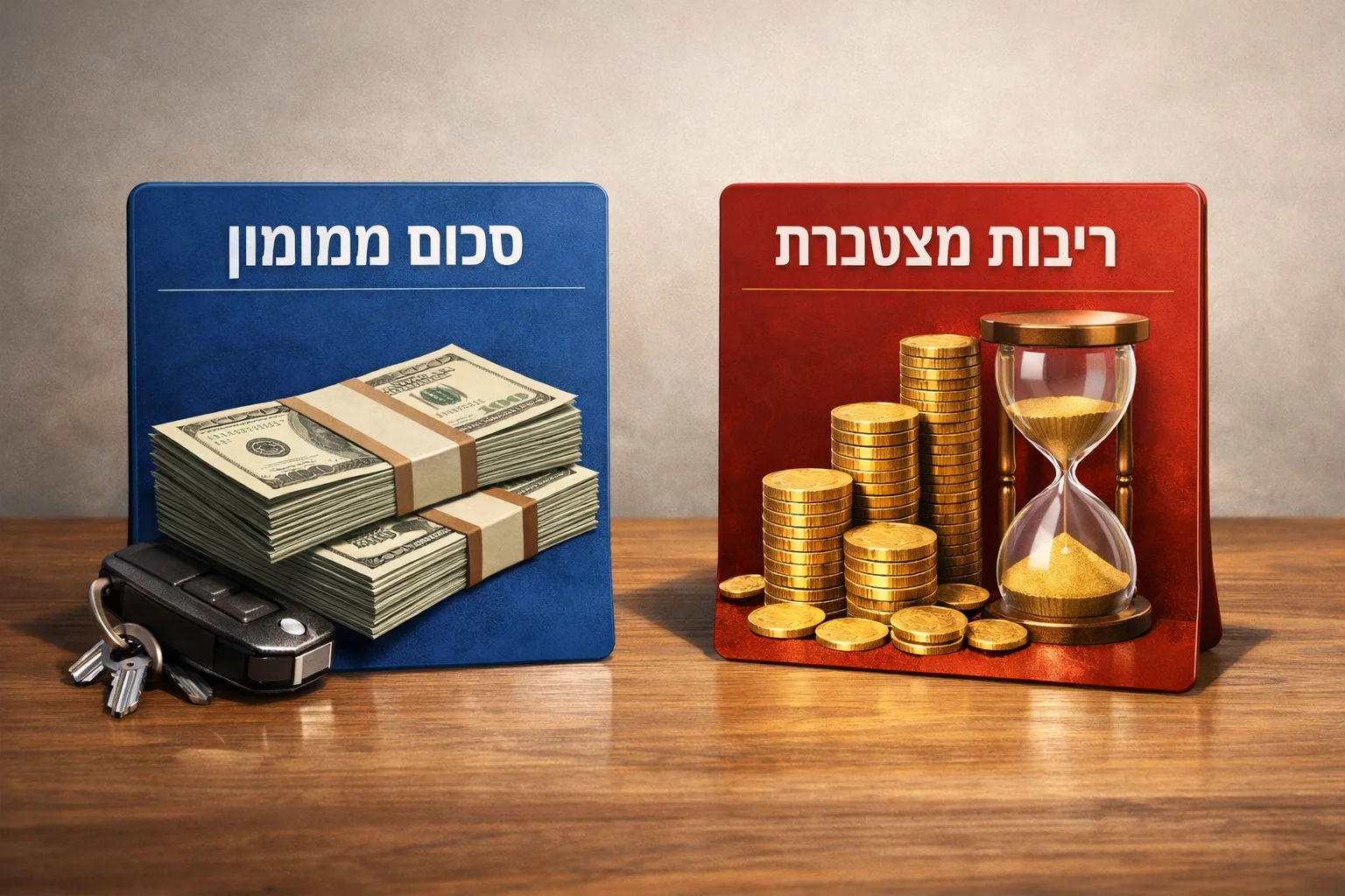איור להמחשה: איור גרפי של שני מדדים נפרדים: סכום ממומן ממוצע $44,664 וריבית מצטברת ממוצעת $9,938. אין לחברם לתחשיב הלוואה אישית או להציגם כלוח סילוקין.